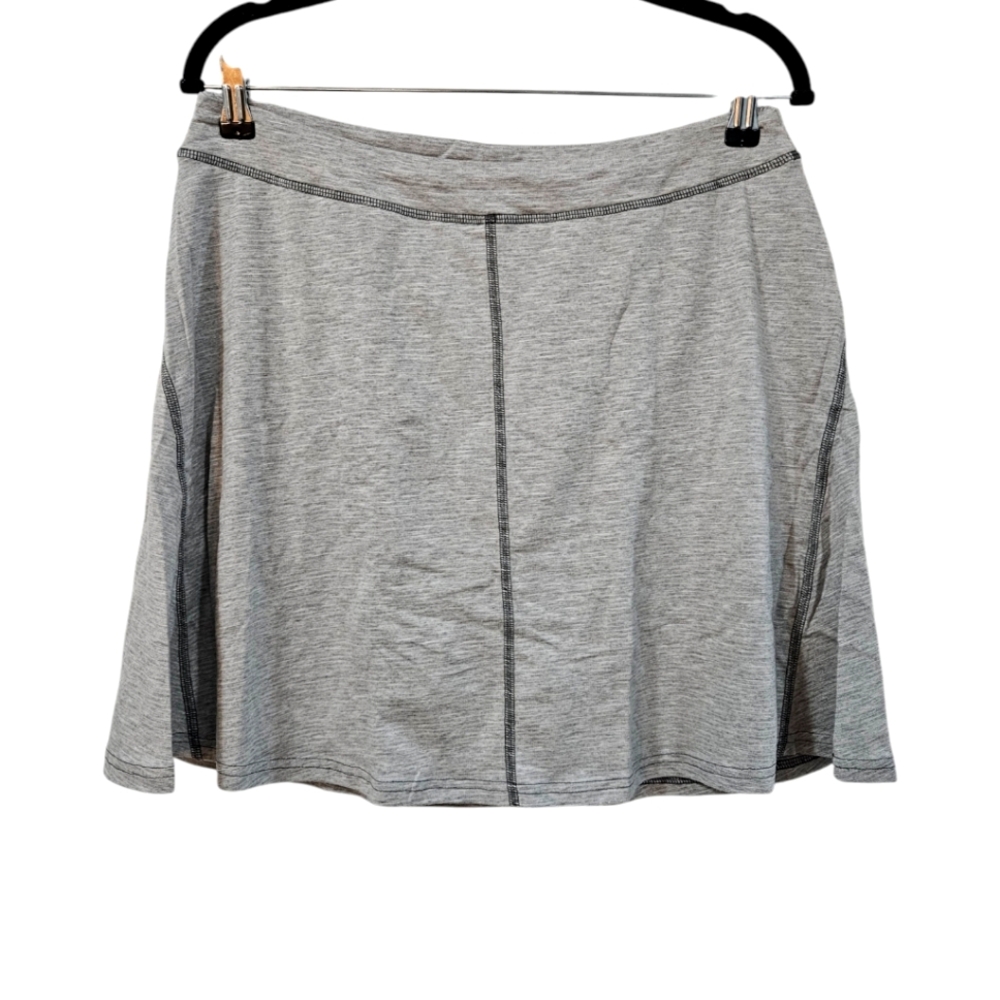Toad&Co Gray Pleated Skort with A-Line Silhouette